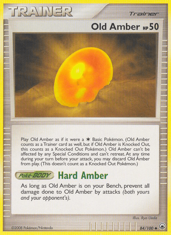 Old Amber Pokémon card