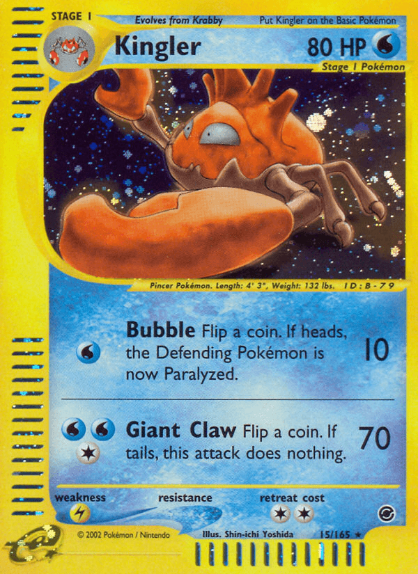 Kingler Pokémon card