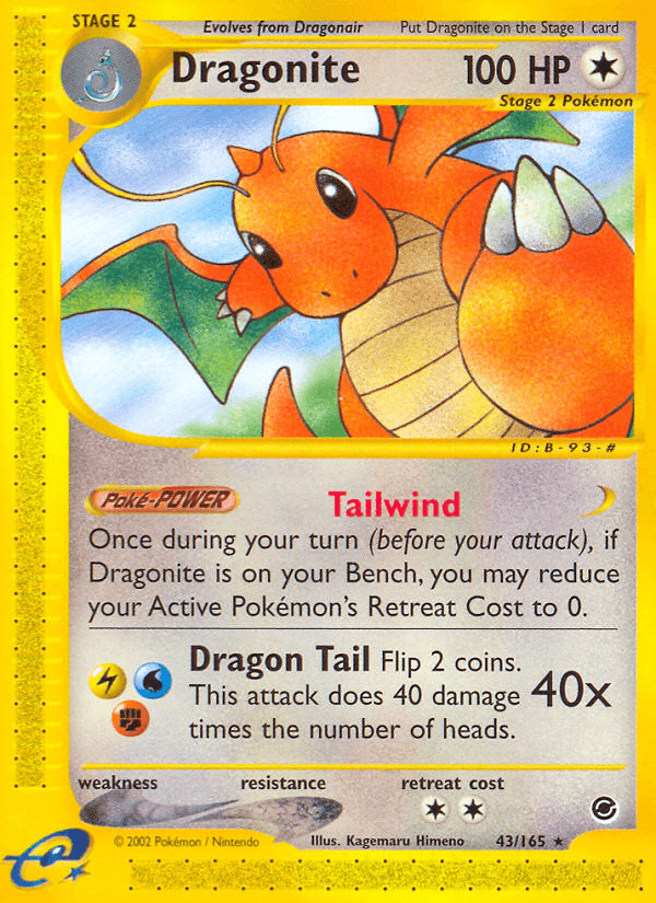 Dragonite Pokémon card