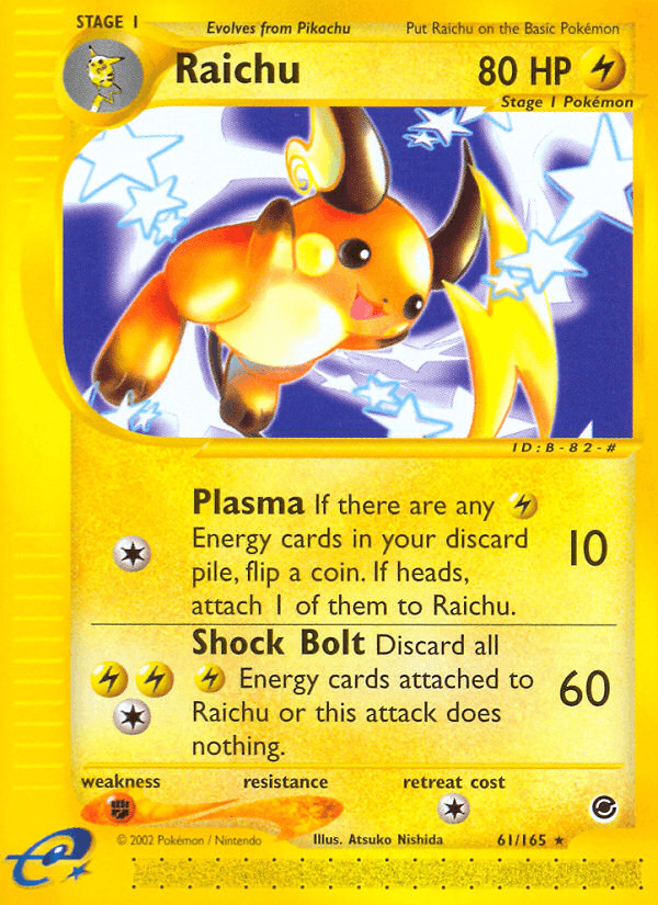 Raichu Pokémon card