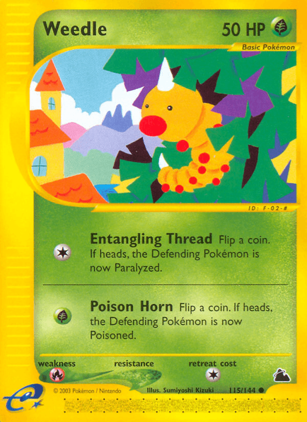 Weedle Pokémon card