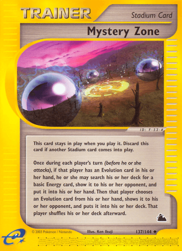 Mystery Zone Pokémon card