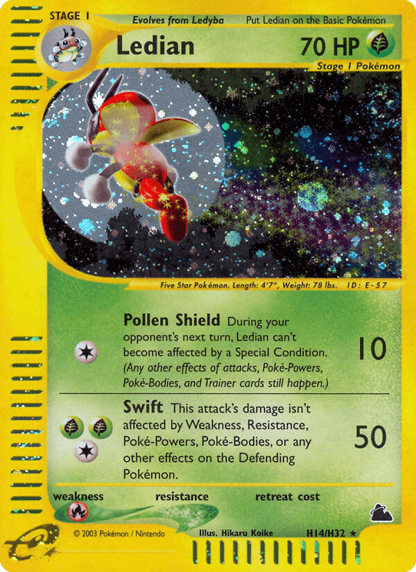 Ledian Pokémon card