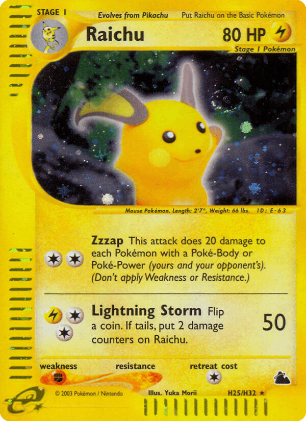 Raichu Pokémon card