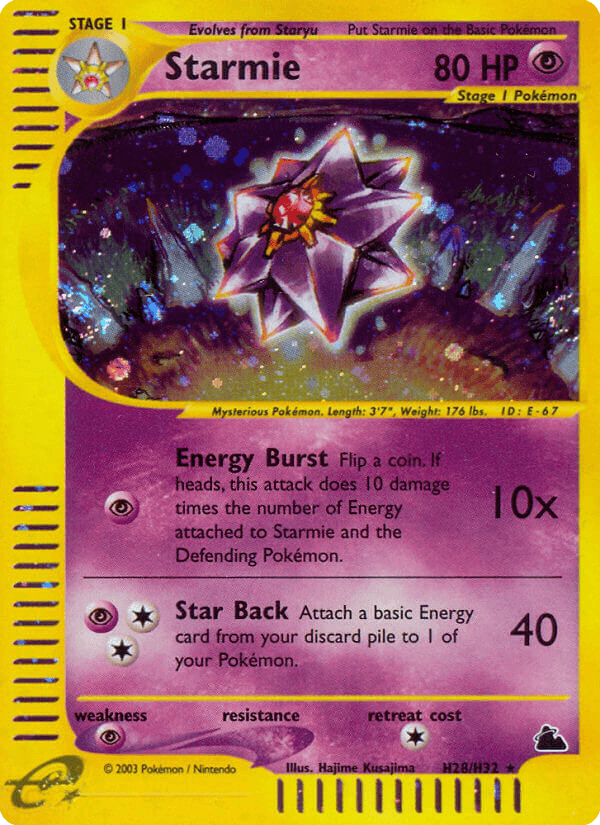 Starmie Pokémon card