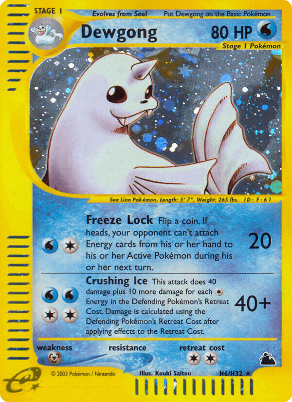 Dewgong Pokémon card
