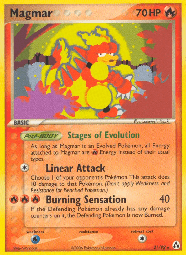 Magmar Pokémon card