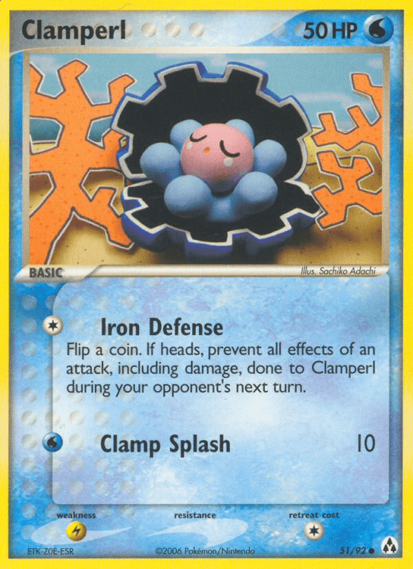 Clamperl Pokémon card