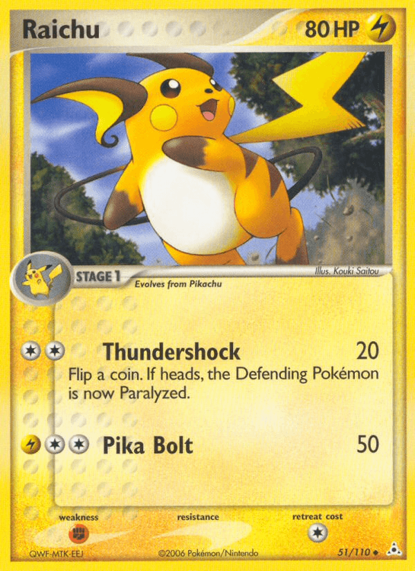 Raichu Pokémon card
