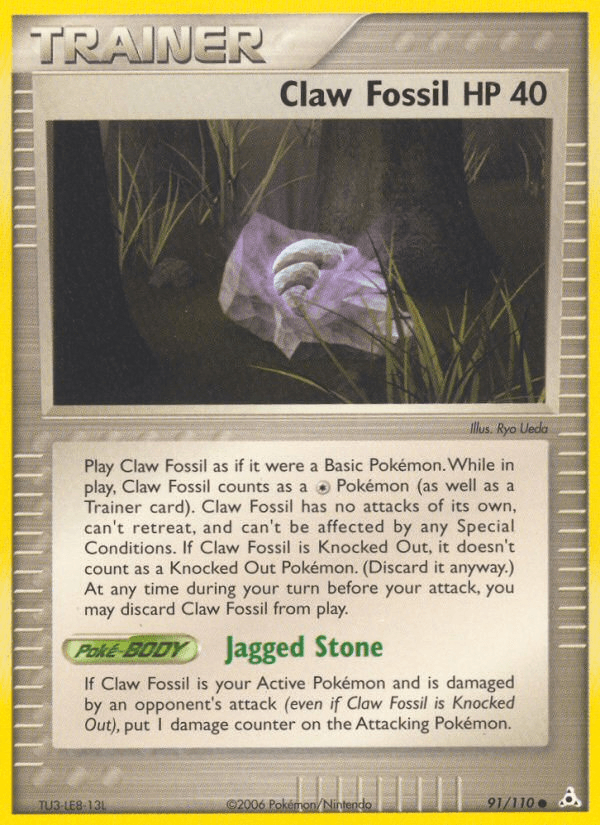 Claw Fossil Pokémon card