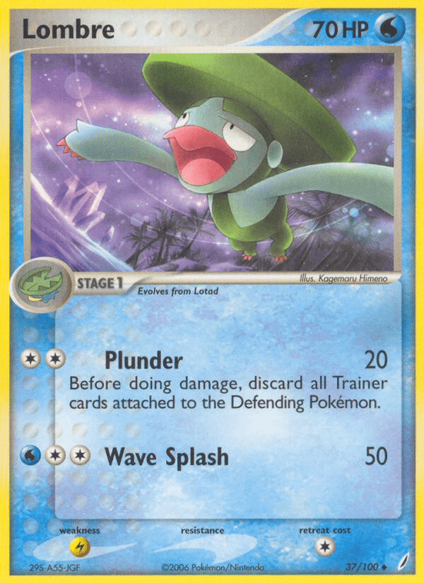 Lombre Pokémon card