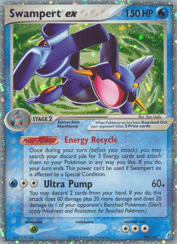 Swampert ex Pokémon card