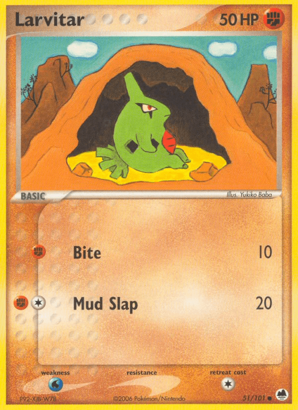 Larvitar Pokémon card