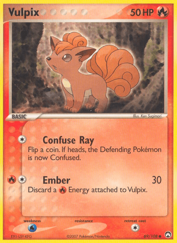 Vulpix Pokémon card