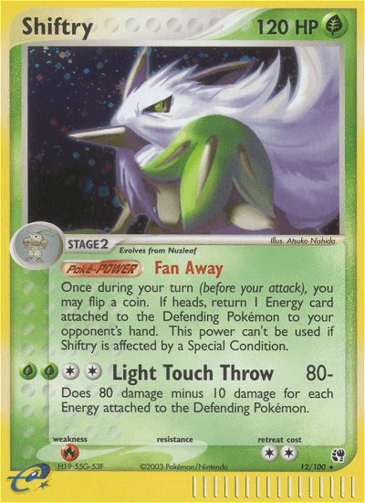 Shiftry Pokémon card