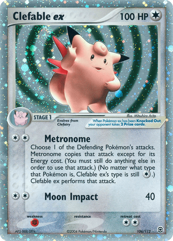 Clefable ex Pokémon card