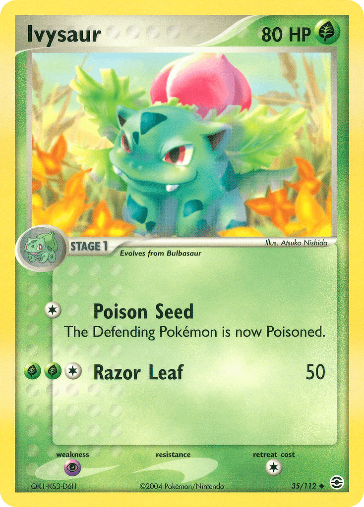 Ivysaur Pokémon card