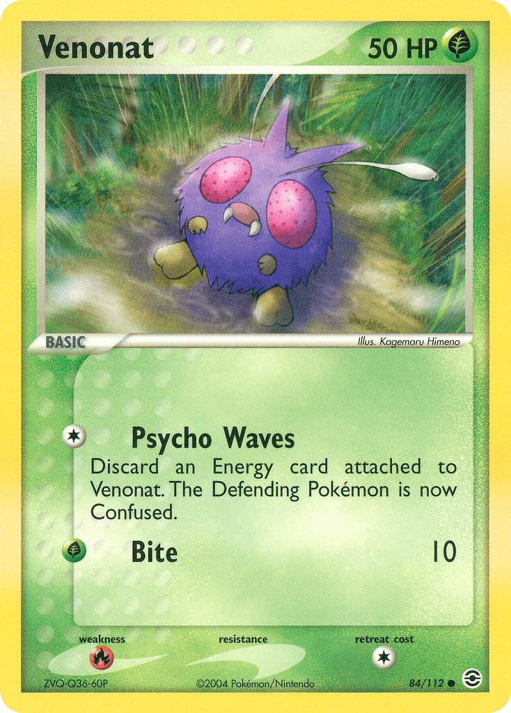 Venonat Pokémon card