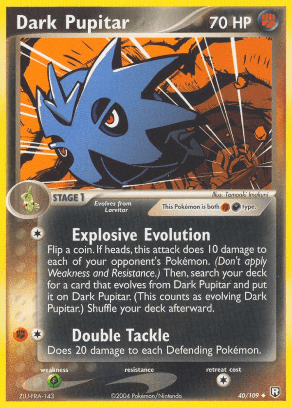 Dark Pupitar Pokémon card