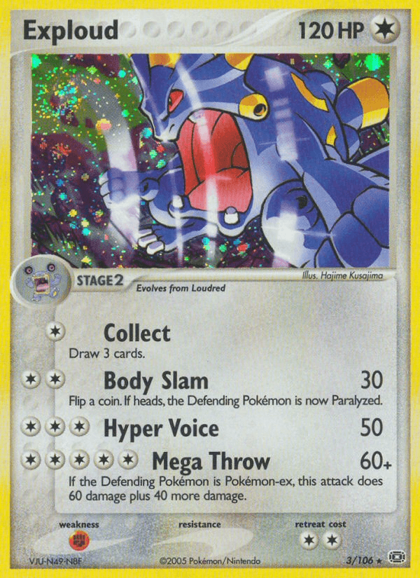 Exploud Pokémon card