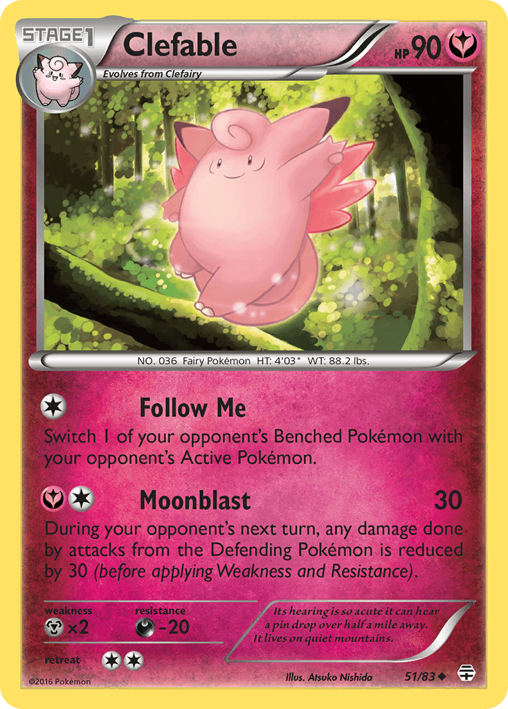 Clefable Pokémon card