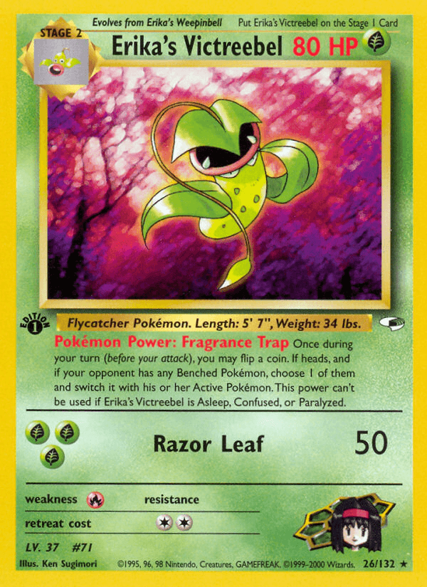 Erika's Victreebel Pokémon card