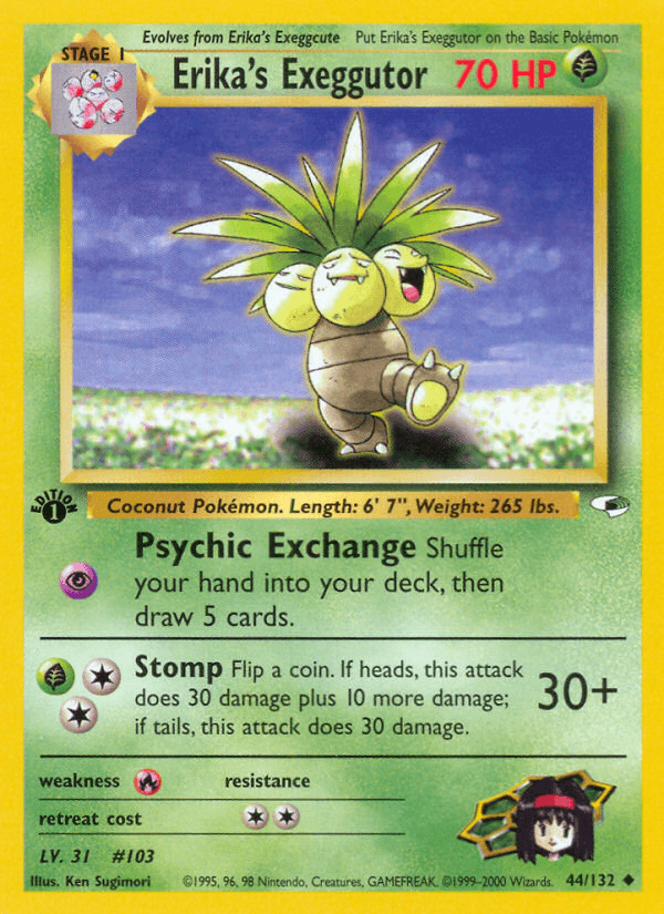 Erika's Exeggutor Pokémon card