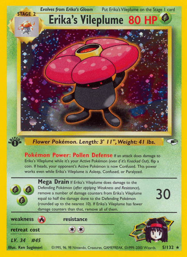 Erika's Vileplume Pokémon card