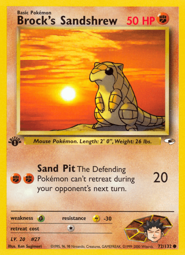 Brock's Sandshrew Pokémon card