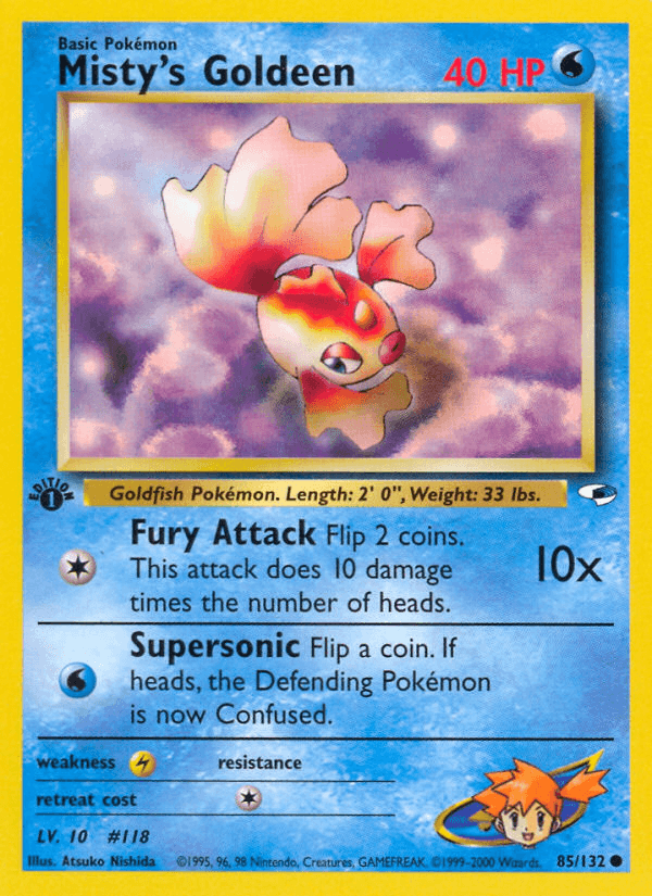 Misty's Goldeen Pokémon card