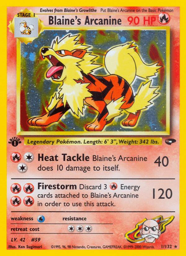 Blaine's Arcanine from Gym Challenge