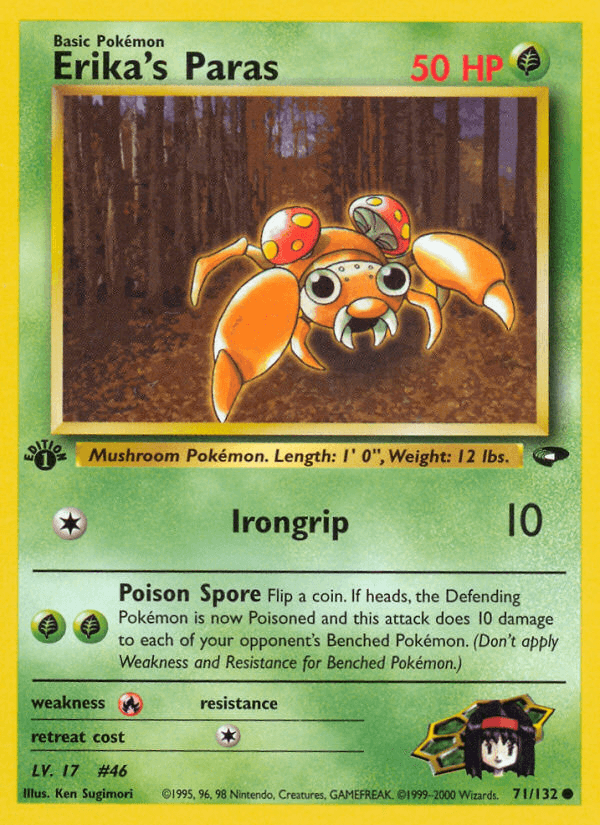 Erika's Paras Pokémon card