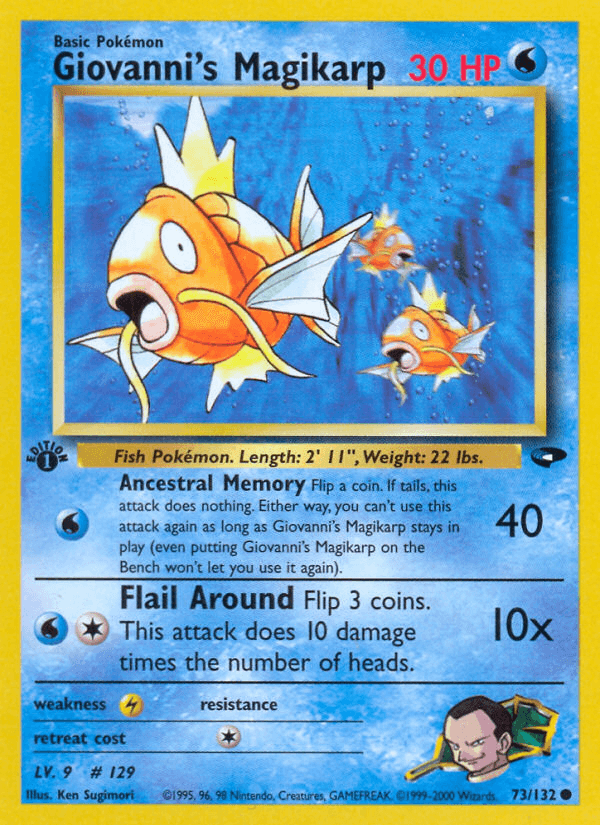 Giovanni's Magikarp Pokémon card