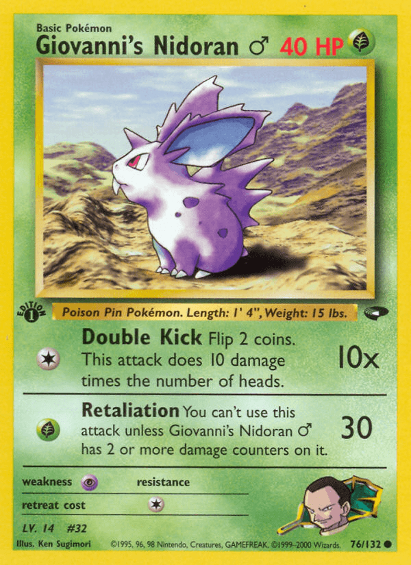 Giovanni's Nidoran ♂ Pokémon card