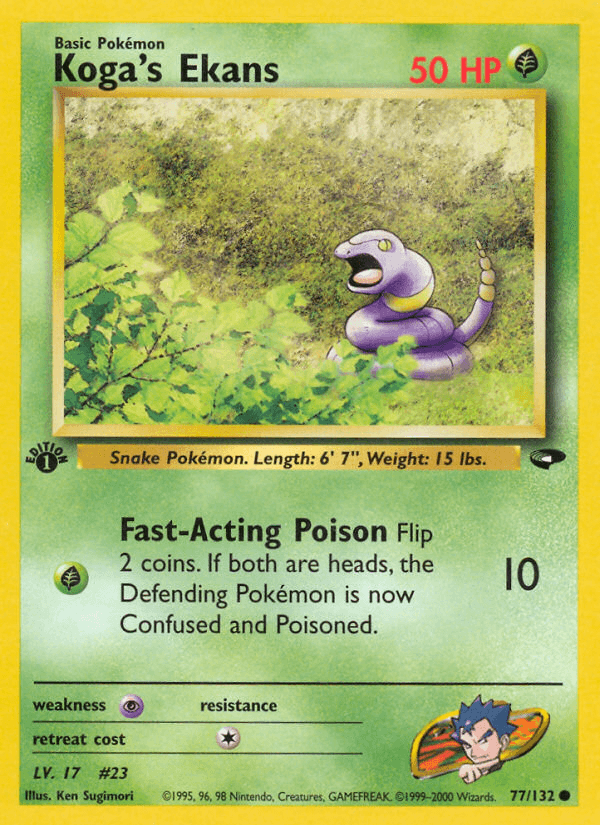Koga's Ekans Pokémon card