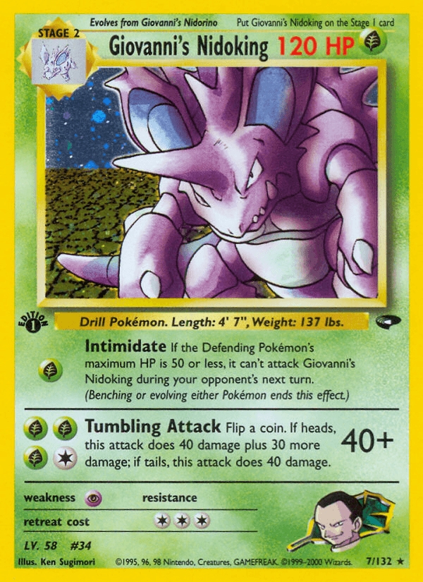 Giovanni's Nidoking Pokémon card