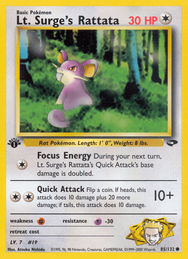 Lt. Surge's Rattata Pokémon card