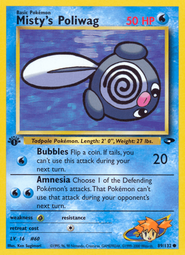 Misty's Poliwag Pokémon card