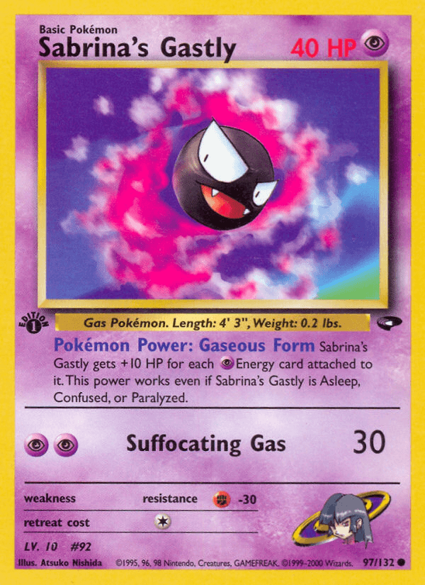 Sabrina's Gastly Pokémon card