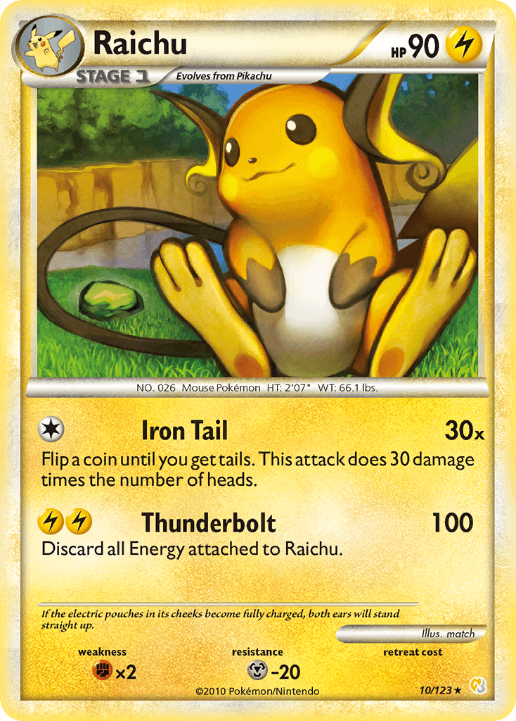 Raichu Pokémon card