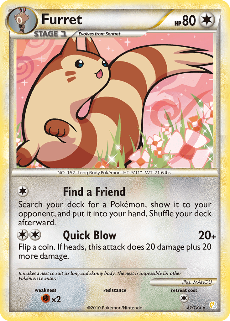 Furret Pokémon card