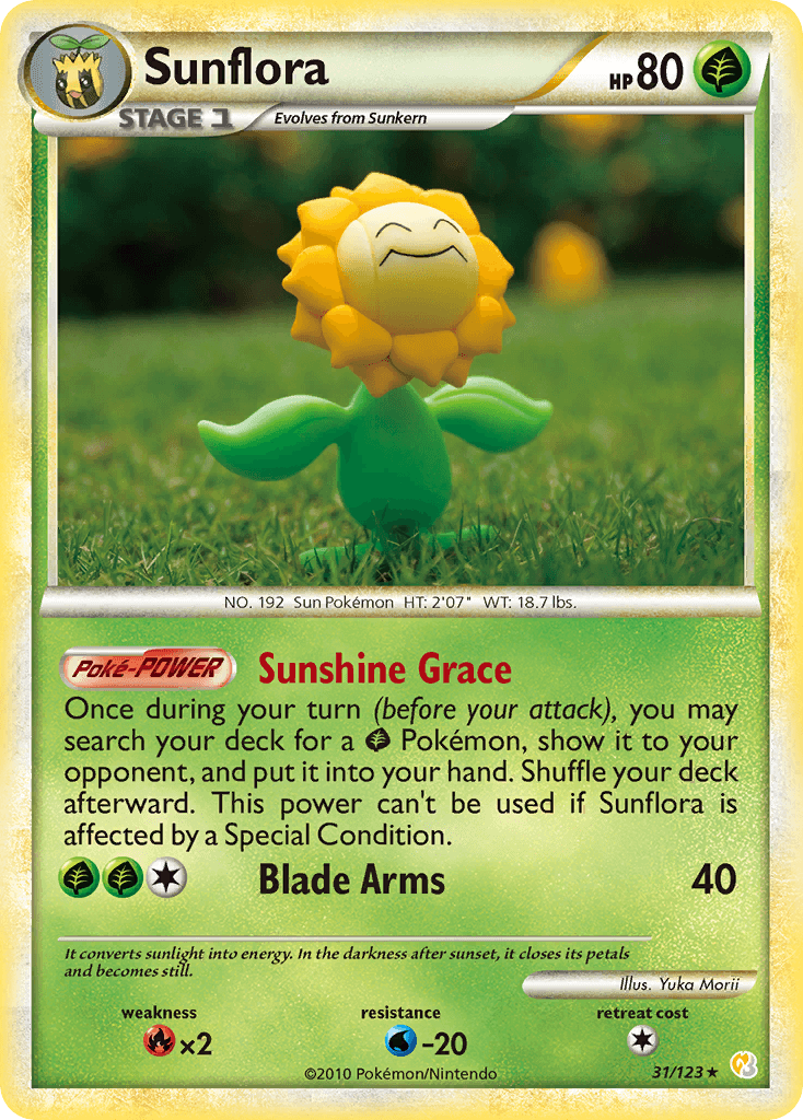 Sunflora Pokémon card