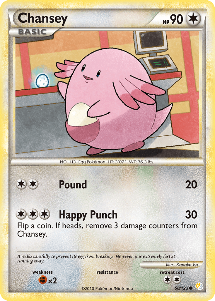 Chansey Pokémon card