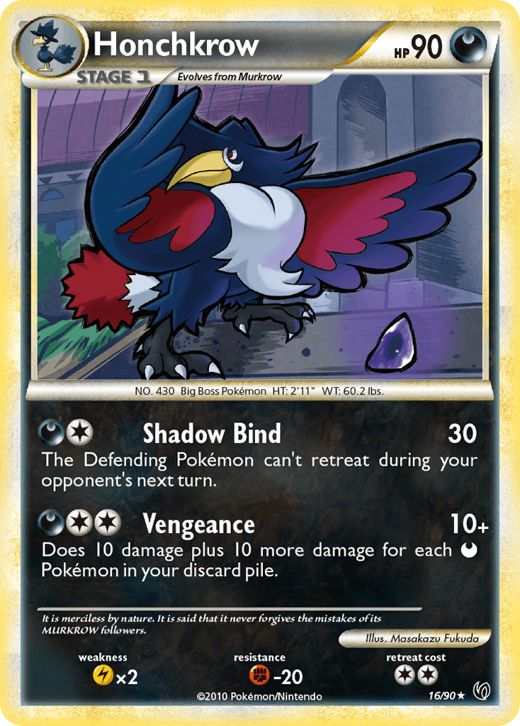 Honchkrow Pokémon card