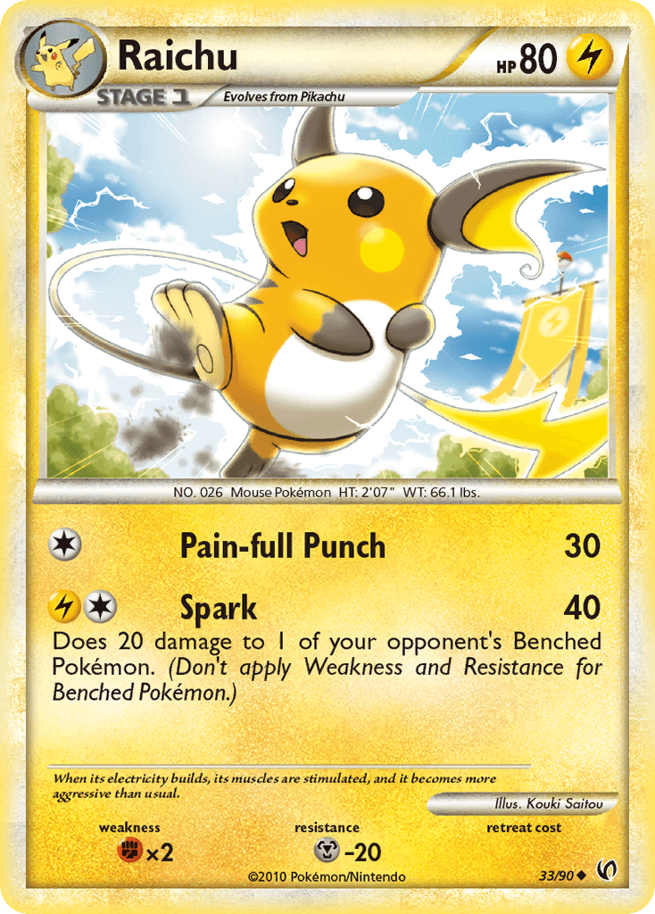Raichu Pokémon card