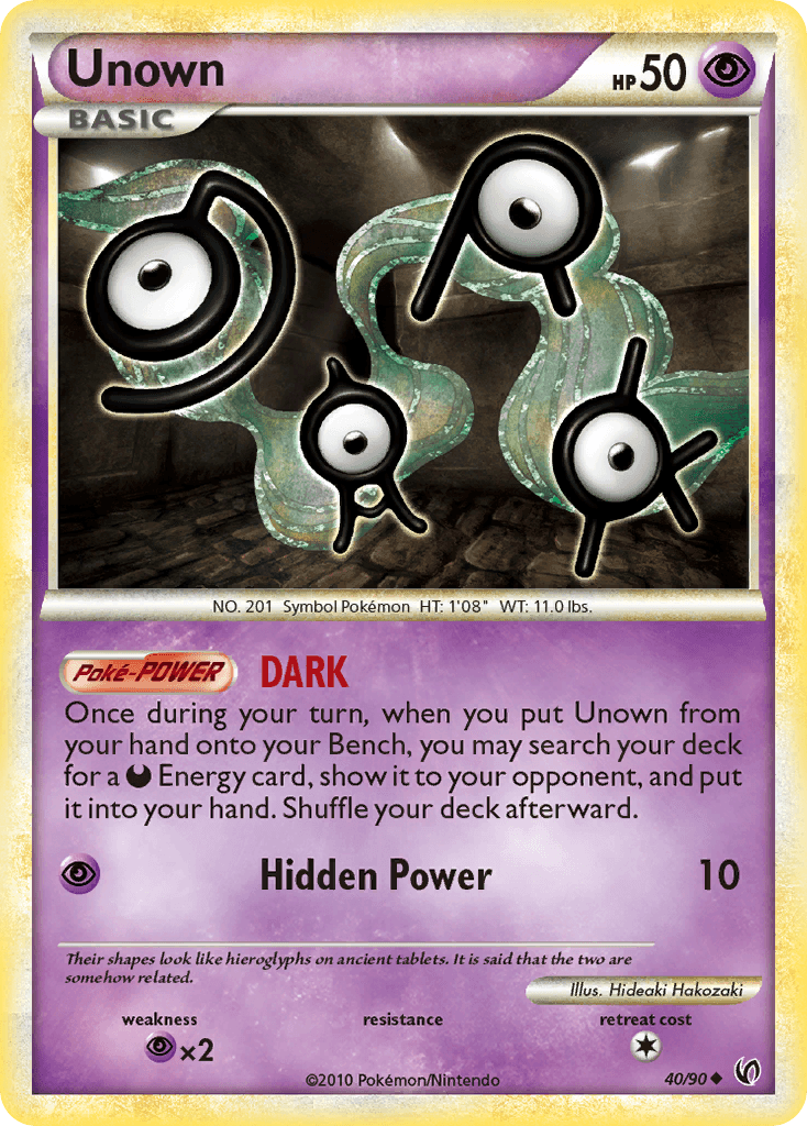 Unown Pokémon card