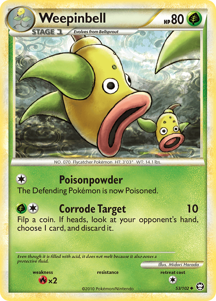 Weepinbell Pokémon card