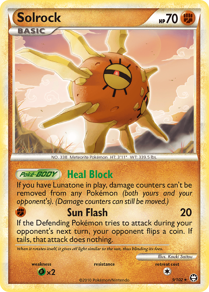 Solrock Pokémon card