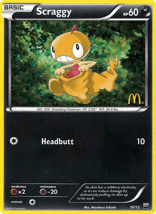 Scraggy Pokémon card