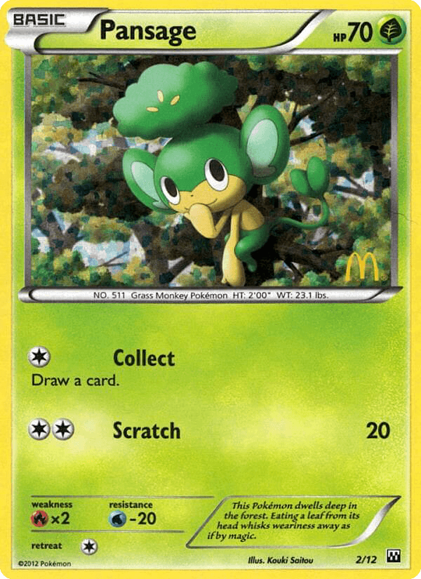 Pansage Pokémon card